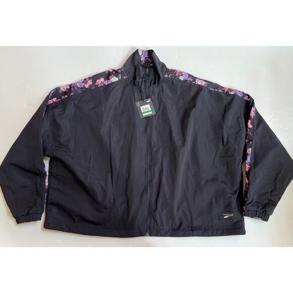 Puma Women's Tabitha Simmons Black Floral Print Reversible Jacket Size L NWT - Picture 5 of 16